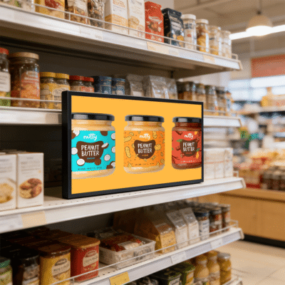 Shelf Edge Advertising Screen
